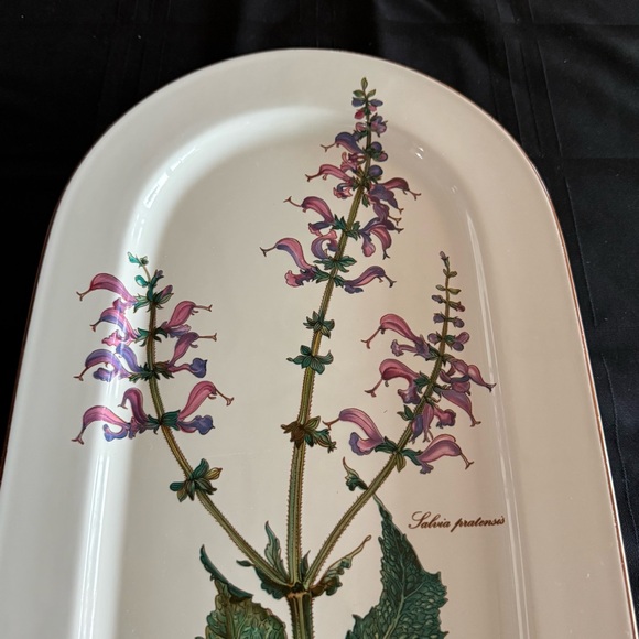 Villeroy & Boch Botanica Salvia Pratensis Oval Tray 15.25” x 9” Vintage - Picture 2 of 7